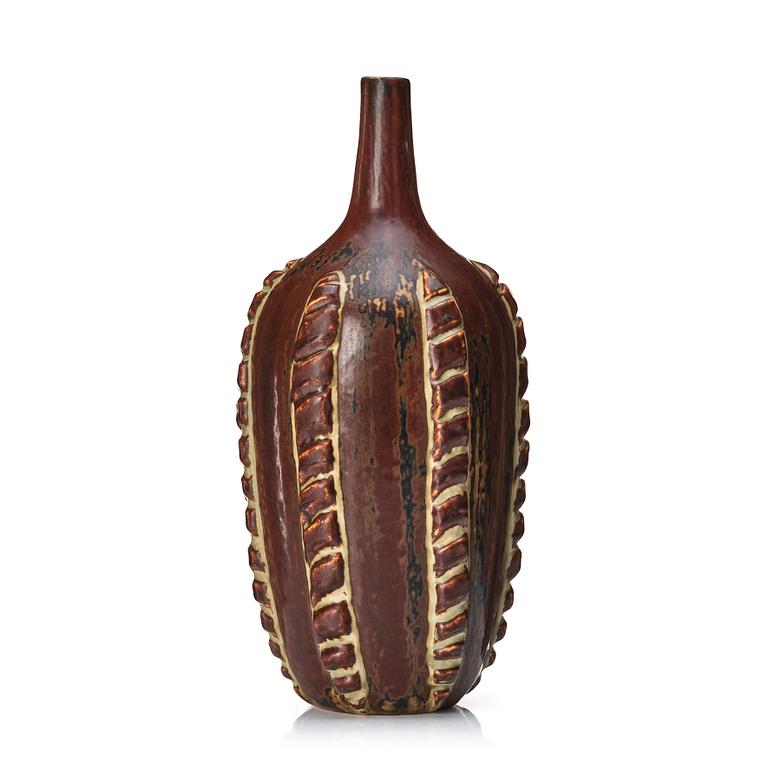 Axel Salto, a stoneware 'sung' glazed stoneware vase, Royal Copenhagen, Danmark 1985-89, model 21491.
