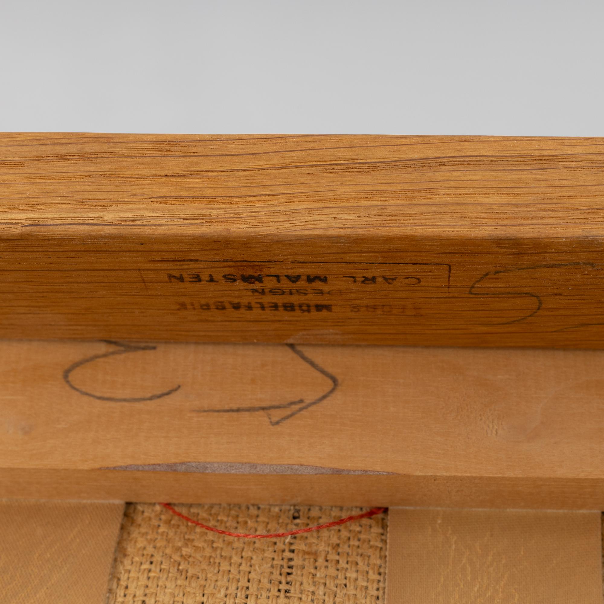 Carl Malmsten, matbord med 4 stolar, Åfors. 1900-talets andra hälft.