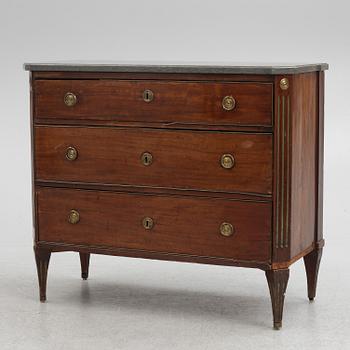 A Gustavian chest of drawers, late 18th Century.