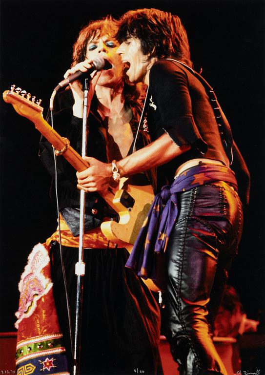 Edward Finnell, Mick Jagger & Keith Richards, 1975.