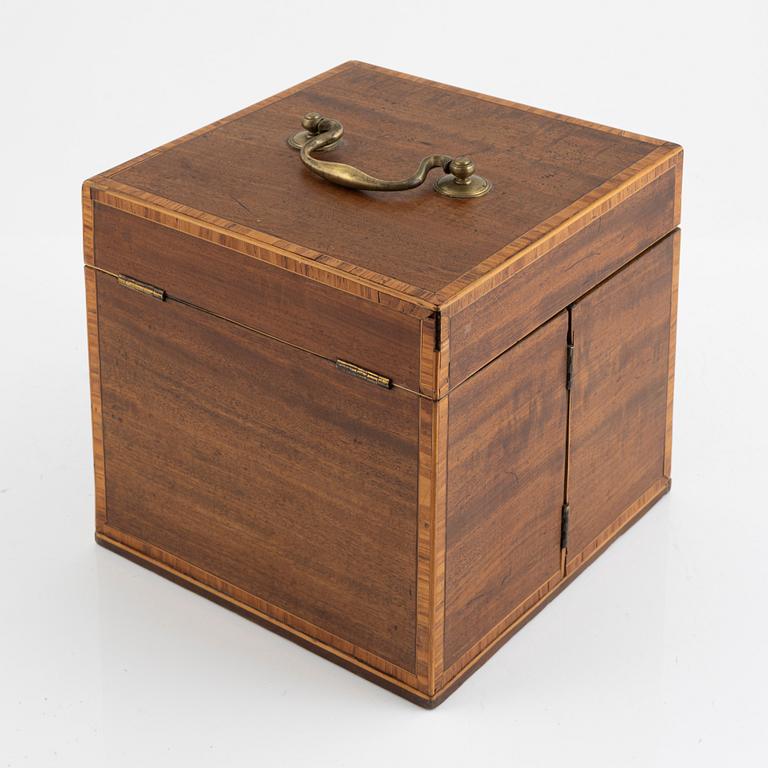 A George III mahogany apothecary cabinet, circa 1800.