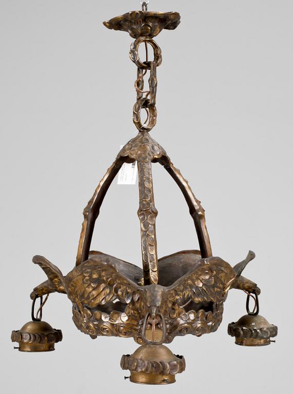 TAKLAMPA, Alice Nordin, tillskriven, för Böhlmarks Lampfabrik, 1910-20-tal.