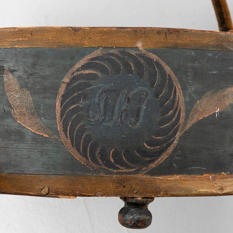 Förningskorg, Hälsingland, daterad 1820.
