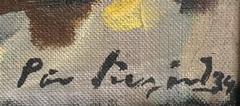 PÄR SIEGÅRD, olja, duk på pannå, sign.