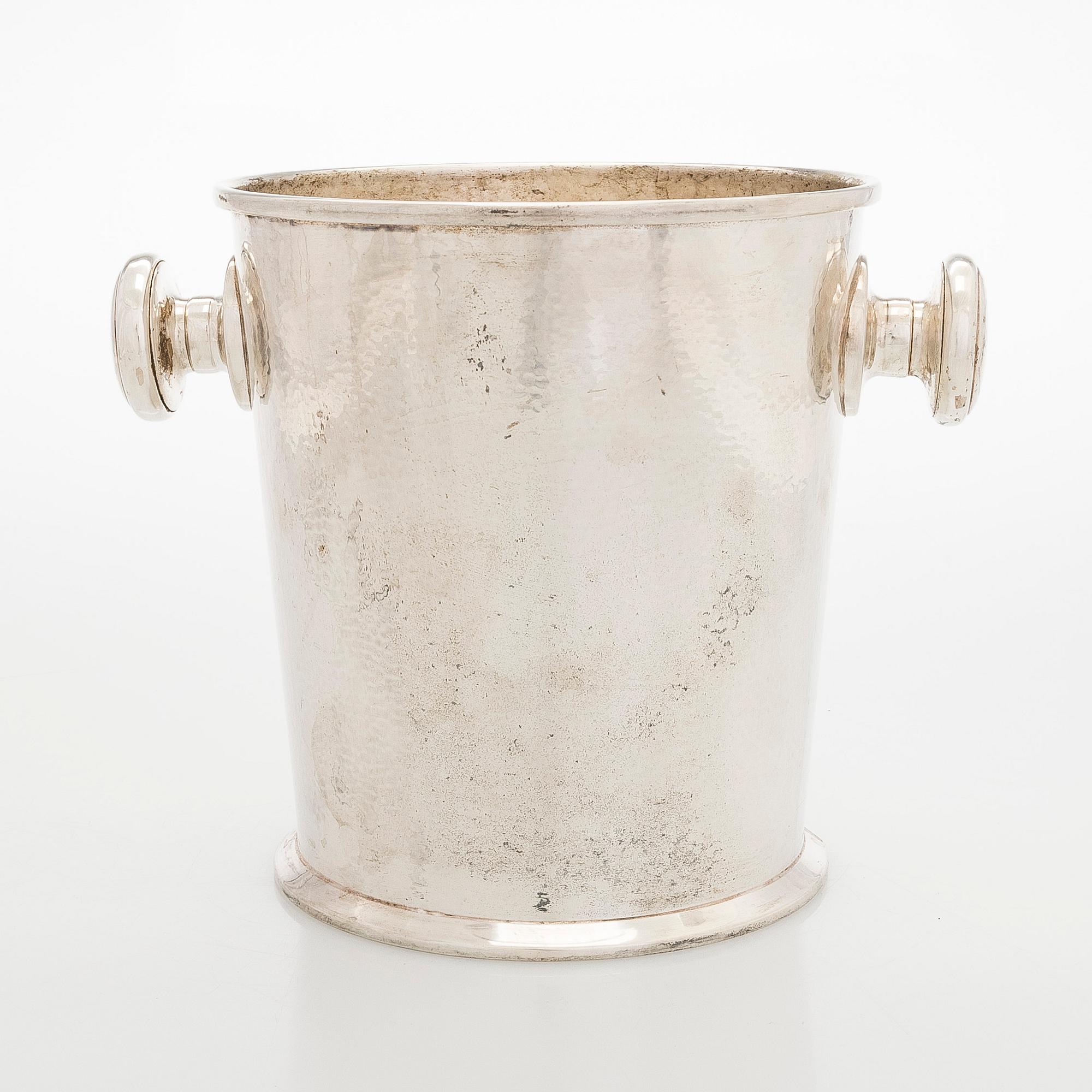 Samppanjajäähdytin, Art deco, Orfèvrerie Francaise, Ranska, 1800 / 1900-lukujen vaihde.