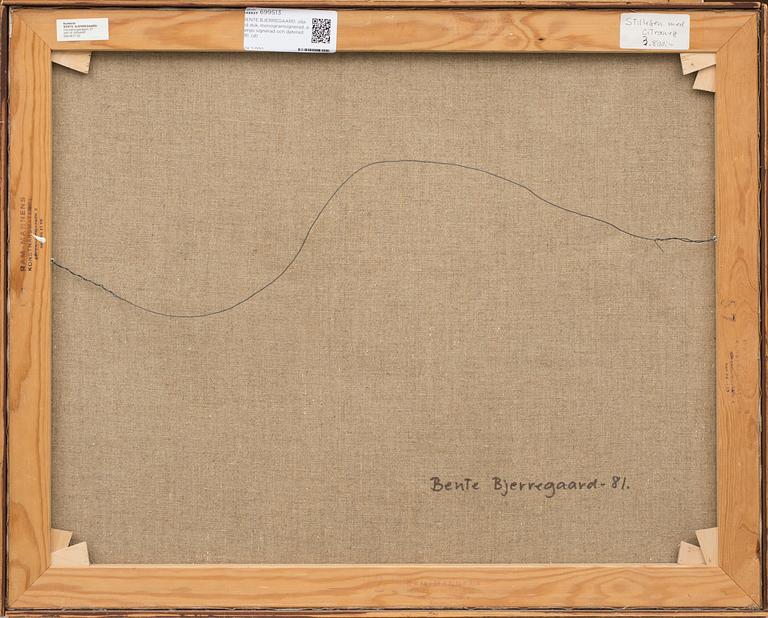BENTE BJERREGAARD, olja på duk, monogramsignerad, a tergo signerad och daterad -81.