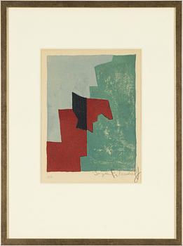 Serge Poliakoff, "Composition rouge, verte et bleue".
