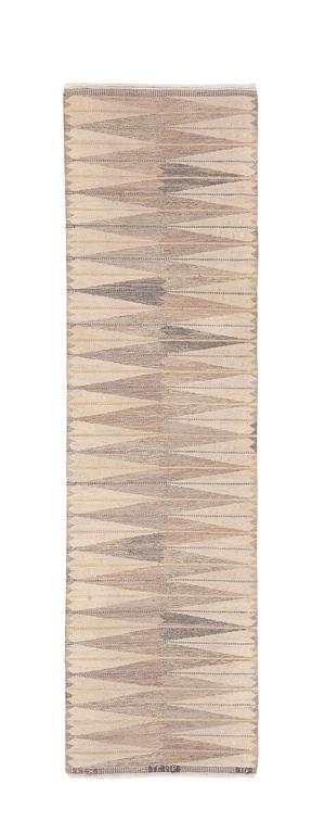 Ingrid Dessau, a runner, "Stensöta", flat weave, ca 293 x 82 cm, signed KLH TF MP ID.