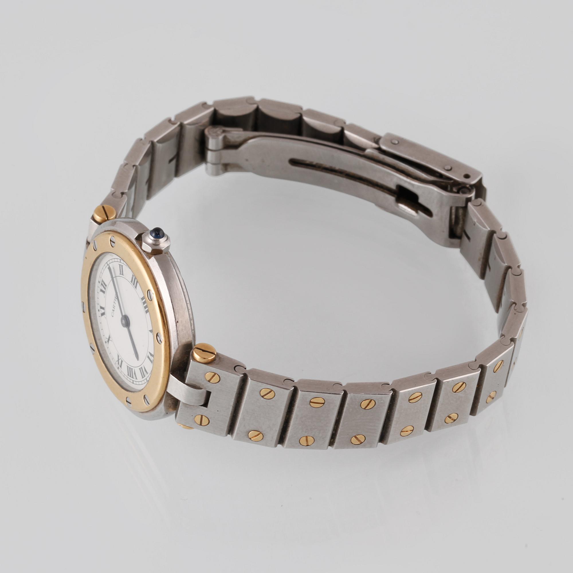 ARMBANDSUR, dam, Cartier, Santos, stål/guld, quartz.