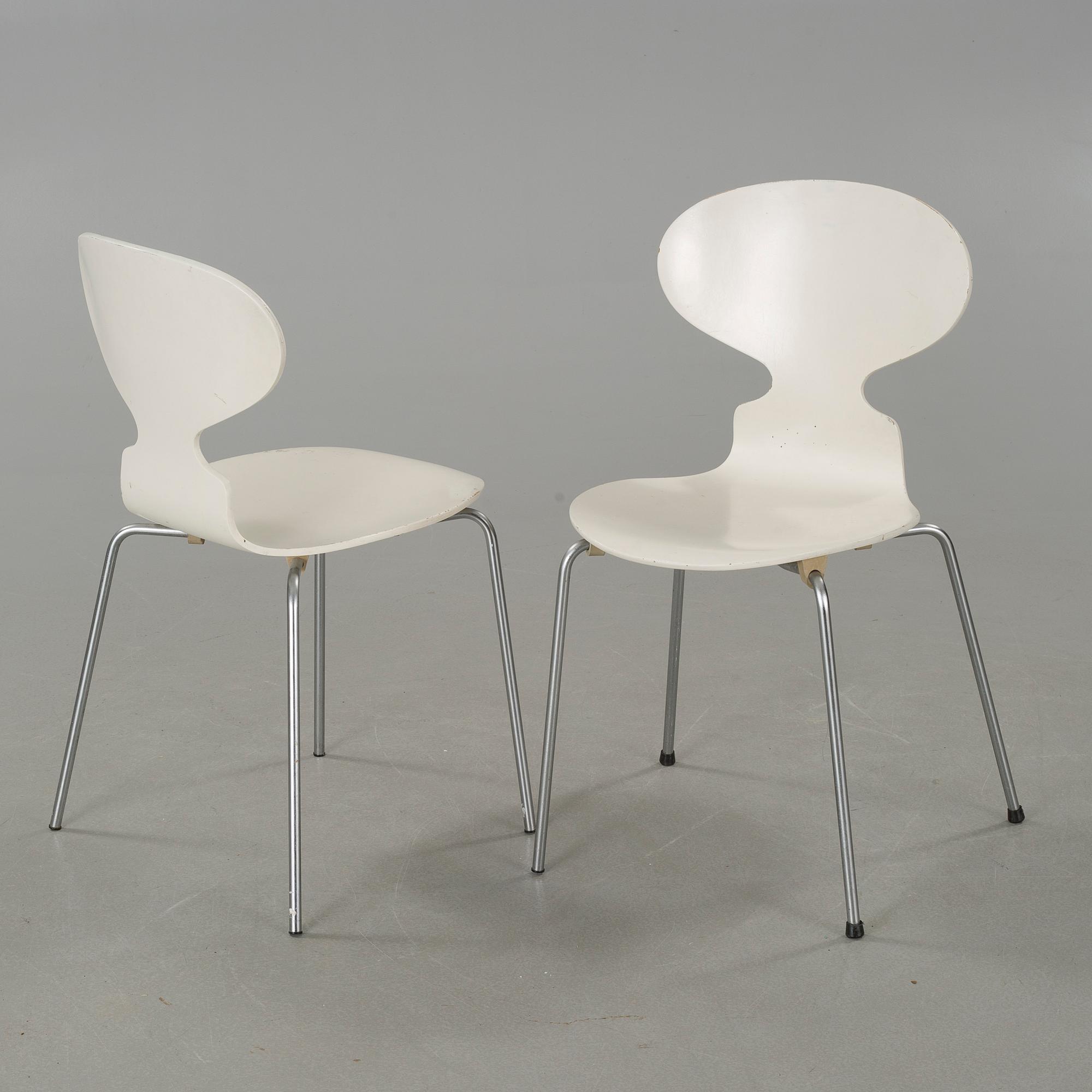 ARNE JACOBSEN, stolar, 6 st, "Myran", Fritz Hansen, 1970.