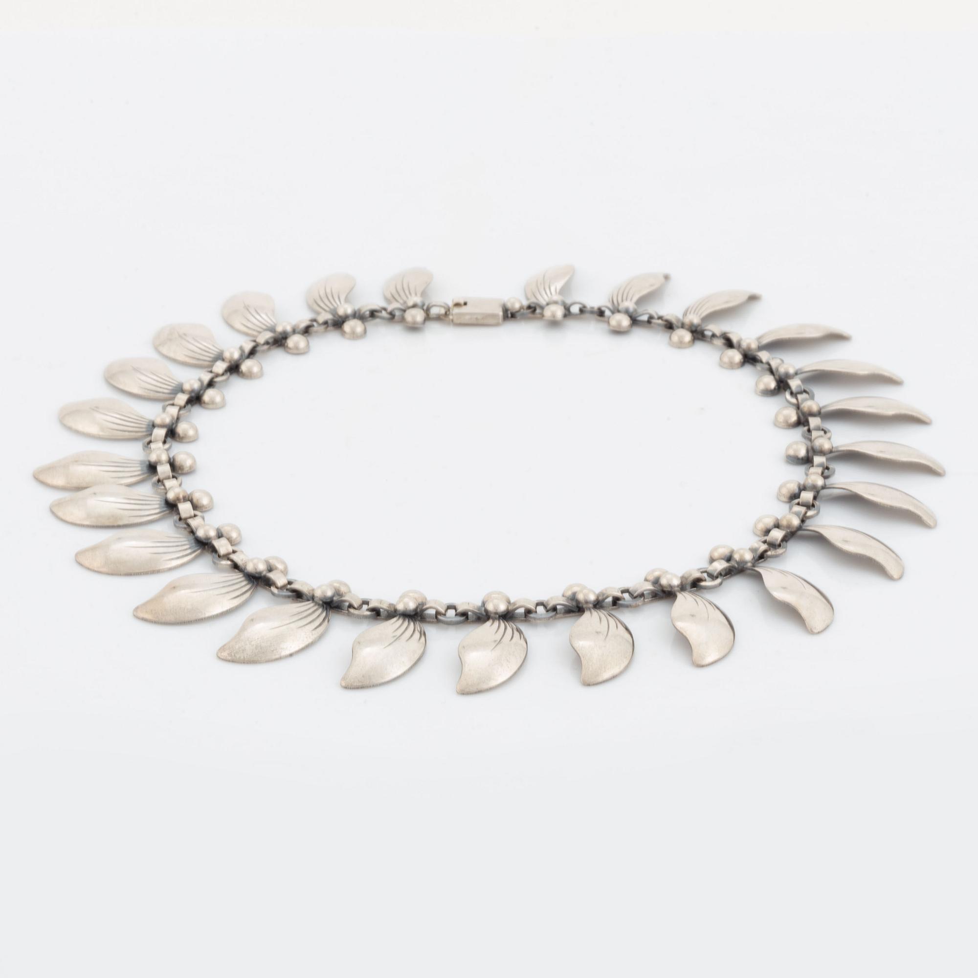 A Niels Erik From silver necklace.