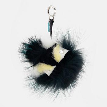 Fendi, a 'Ciondolo Prisma' rhinestone and fur bag charm.