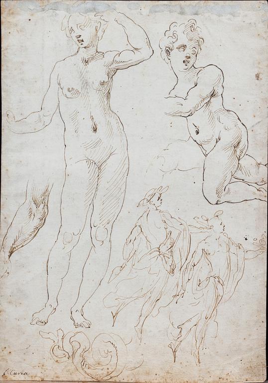 FRANCESCO CURIA, attributed drawing.