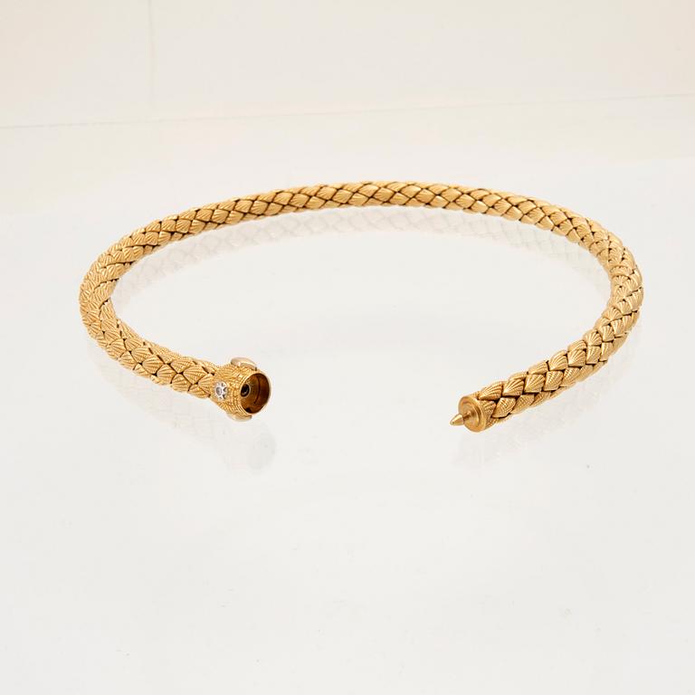 An 18K white and yellow gold "Stretch" necklace by Chimento Vicenza Italy.