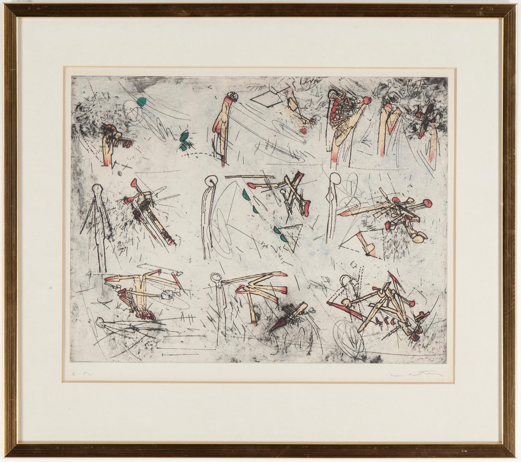 ROBERTO MATTA, färgetsning, signerad, e.a-upplaga.