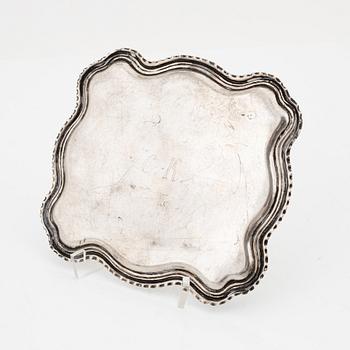 A Russian Silver Platter, Assay Master Stepan Belkin, Alderman Fedor Petrov, Moscow 1781.