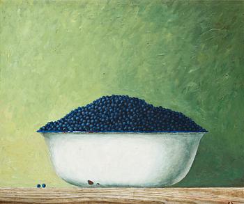 Philip von Schantz, A bowl with blueberries.