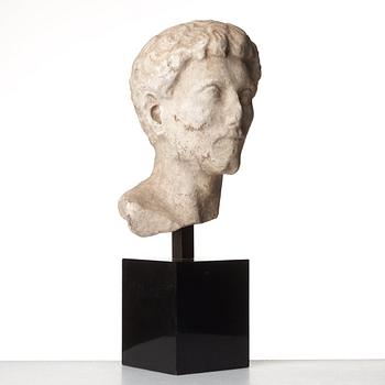 A Roman marble head of a man, probably circa late 1st Century A.D.