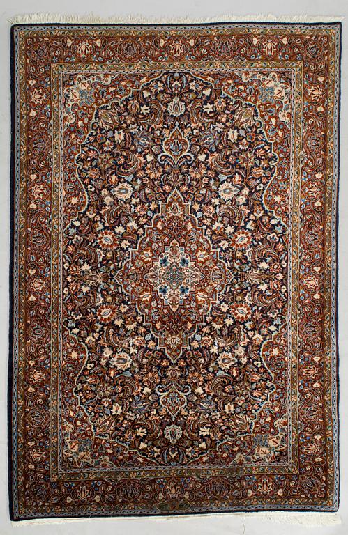 A Moud rug, eastern Iran, signed, approx. 151 x 230 cm.