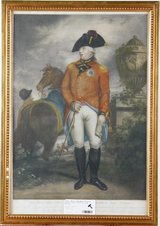 SMITH, BENJAMIN. Etsning, handkolorerad. Efter William Beechey.