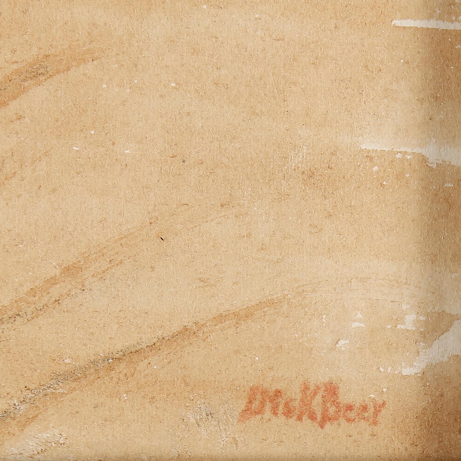 DICK BEER, akvarell, signerad.