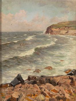 PEDER MORK MÖNSTED, oil on canvas, signed and dated 1917.