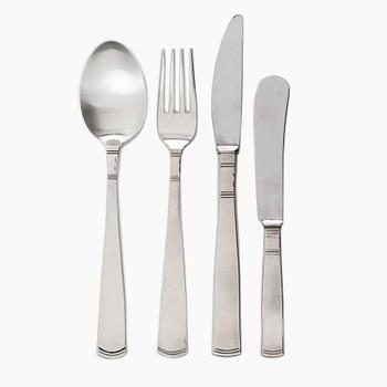 Jacob Ängman, a 38-piece silver flatware set, "Rosenholm", GAB, Sweden, 1967-1991.
