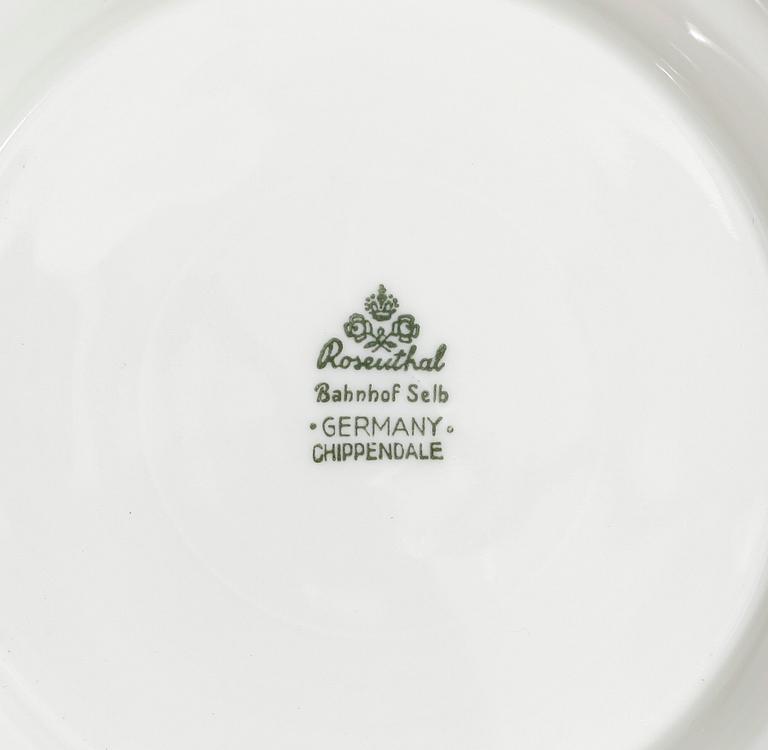 MATSERVIS, porslin, 39 delar, "Chippendale", Rosenthal.