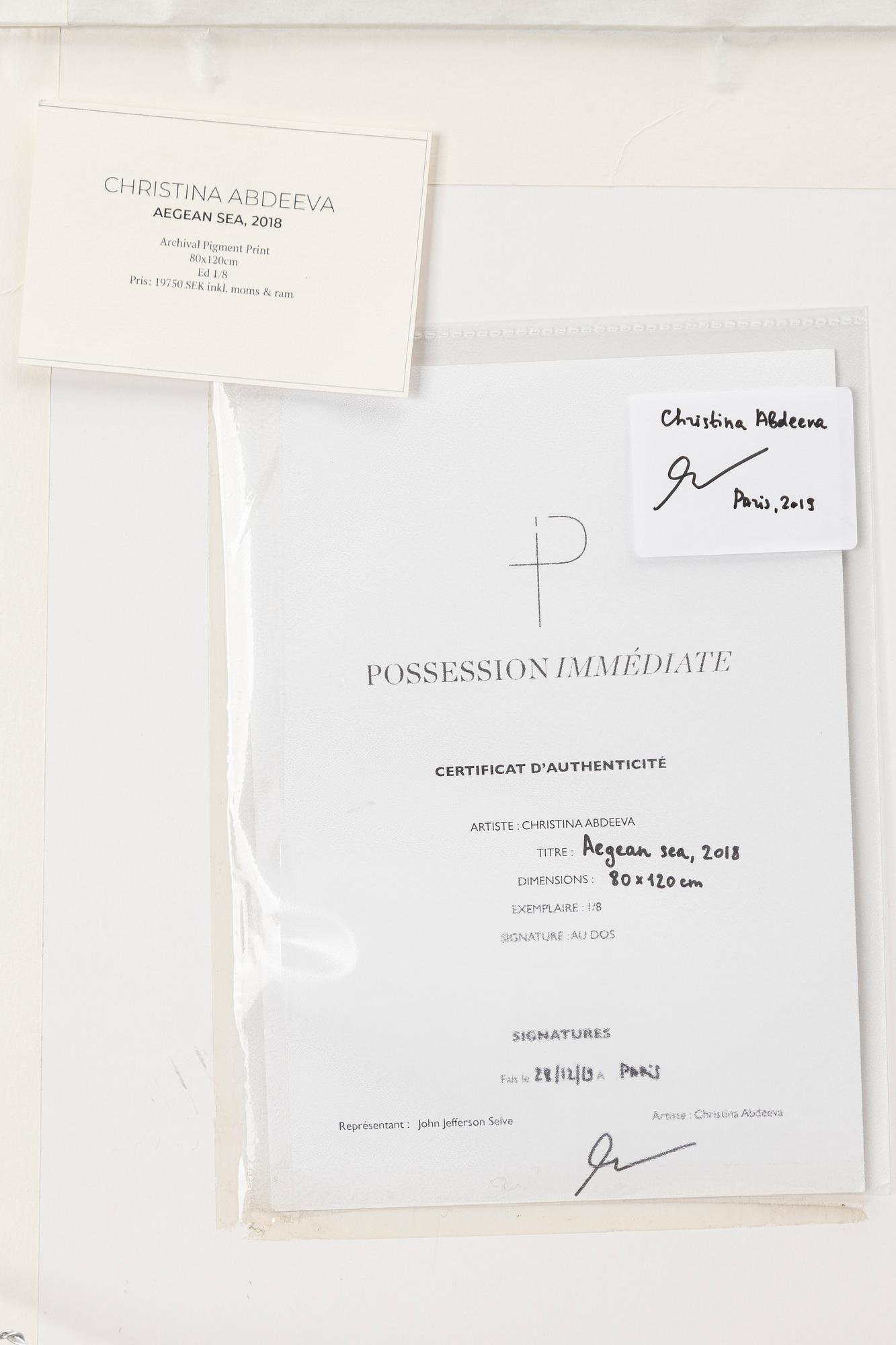 Christina Abdeeva, "Aegean sea", 2018.