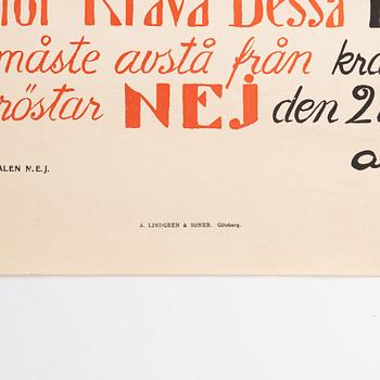 Albert Engström, a lithographic poster,