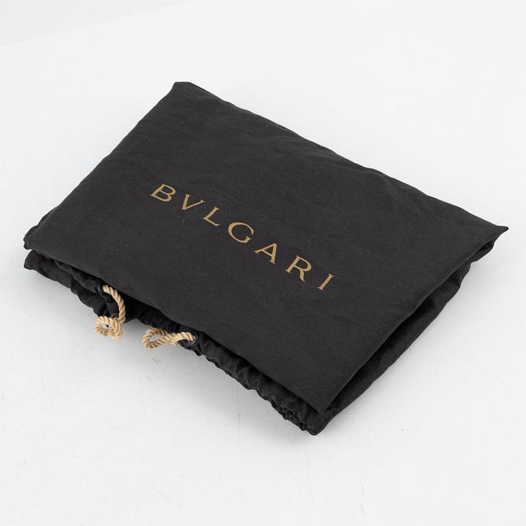 Bulgari, a leather and canvas bag.