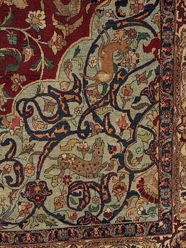 MATTA, Semiantik Isfahan part silk, ca 350,5 x 233,5 cm.
