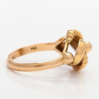A 14K gold ring.