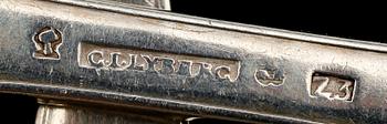 GAFFLAR, 8 st, silver, bla 1797. Tot vikt 480 g.
