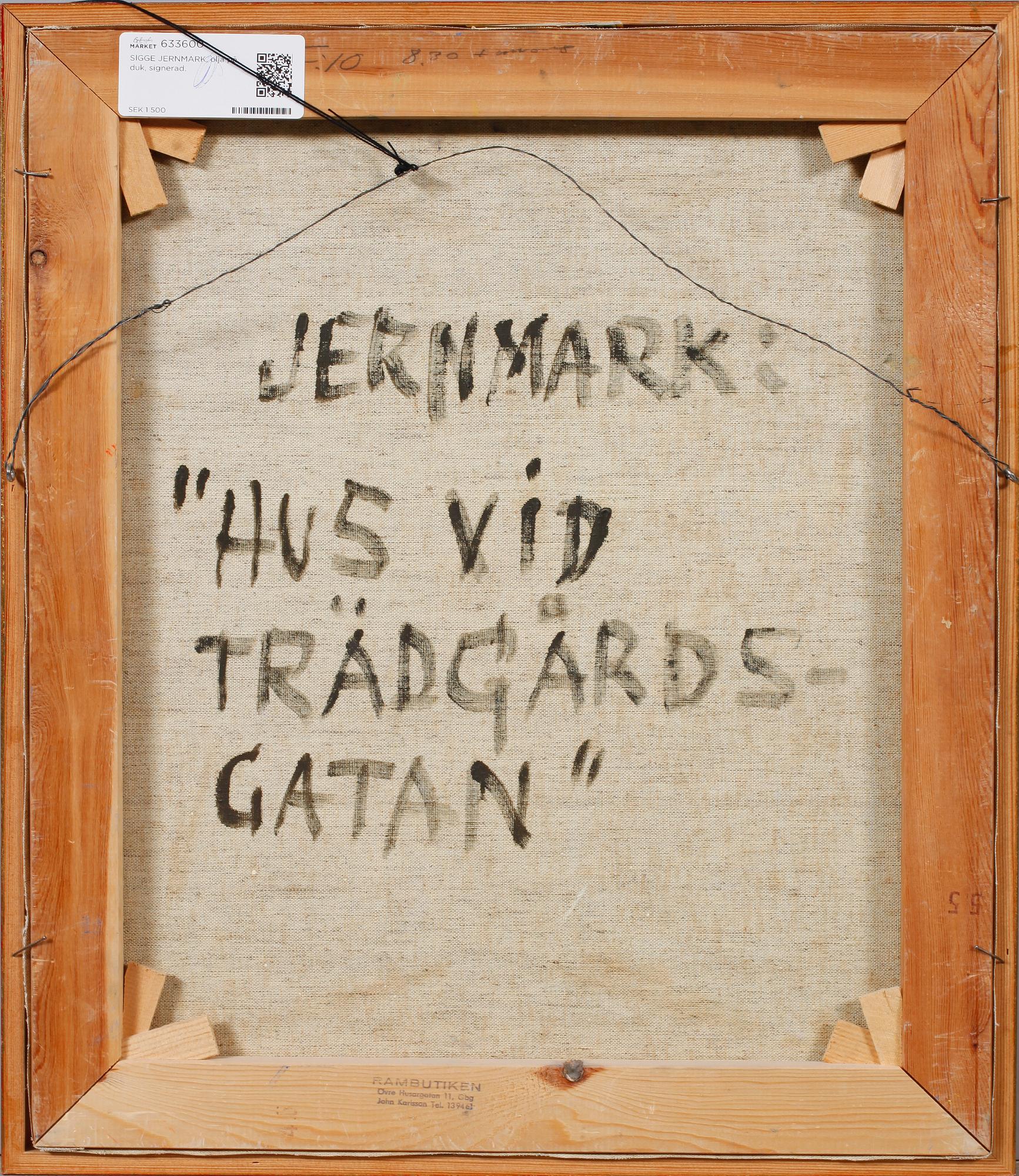 SIGGE JERNMARK, olja på duk, signerad.