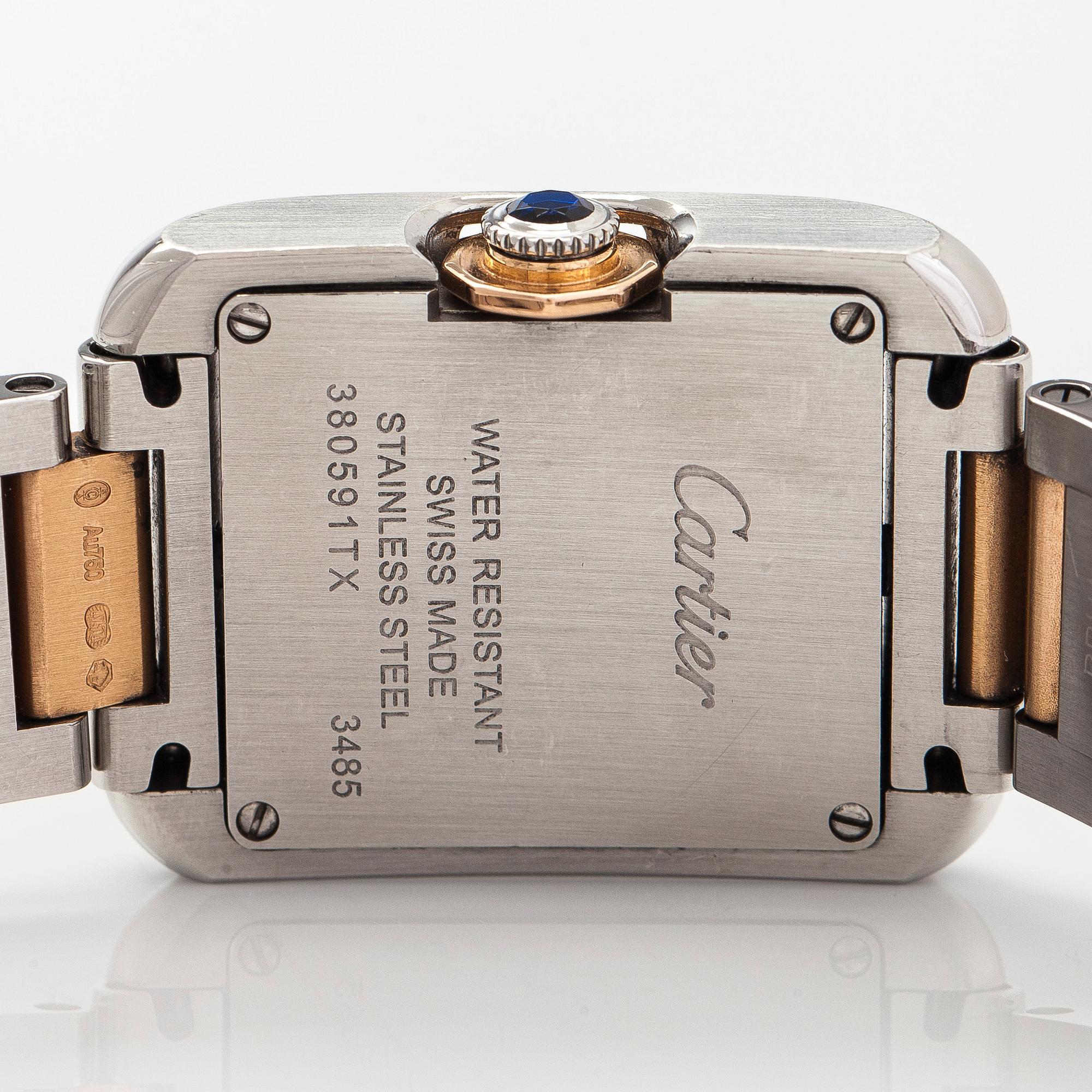 Cartier, Tank Anglaise, rannekello, 22,5 x 27,5 mm.