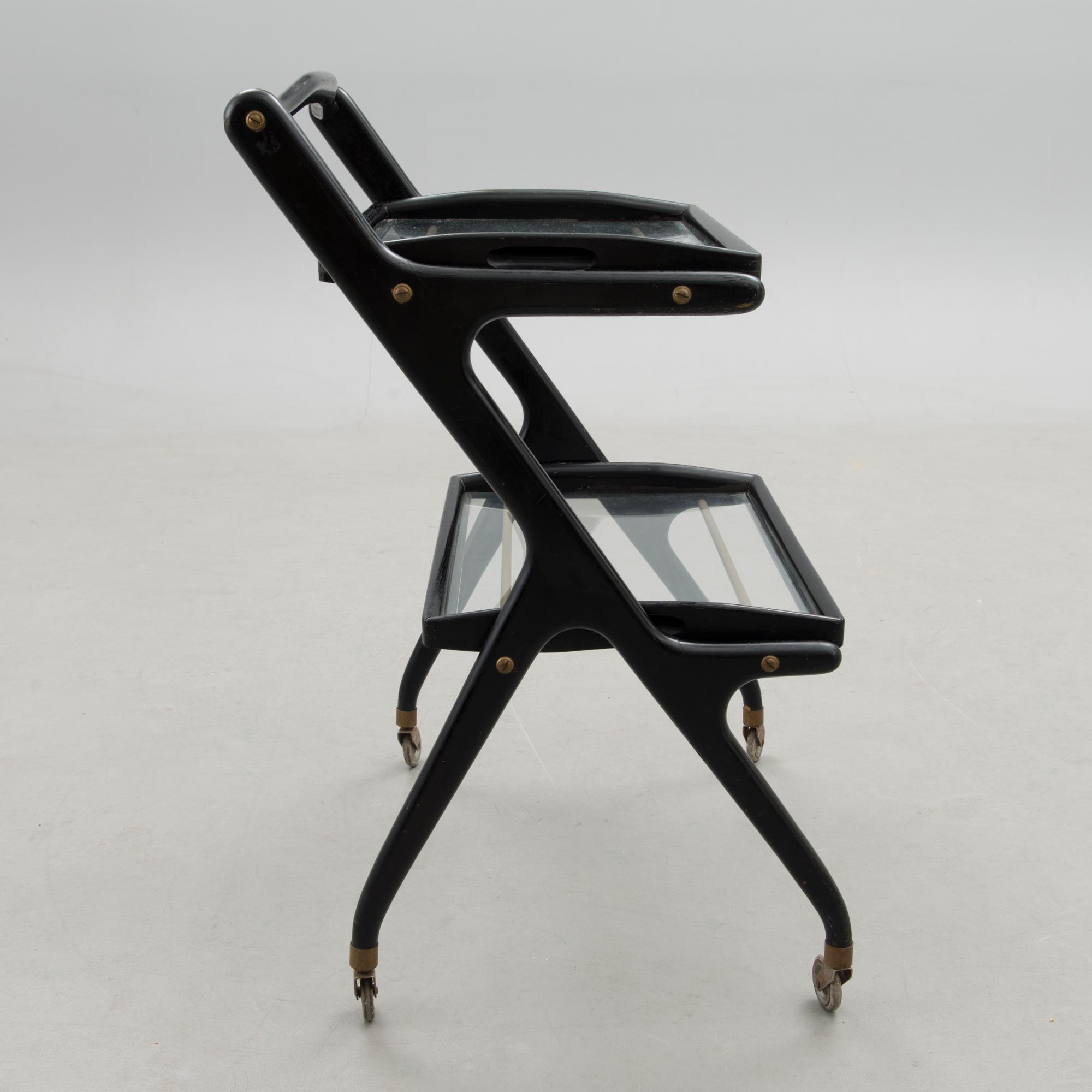 A serving trolley, 'Milano', Keravan puusepäntehdas, Stockmann, Finland. 1950s-1960s.