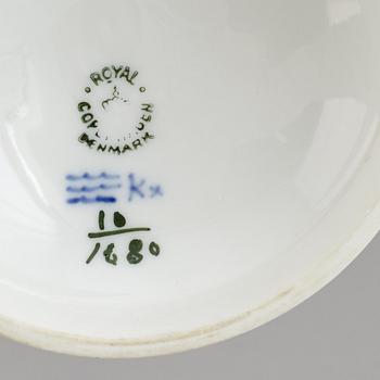 A Royal Copenhagen 'Blå blomst' porcelain coffee service, Denmark. (33 pieces).