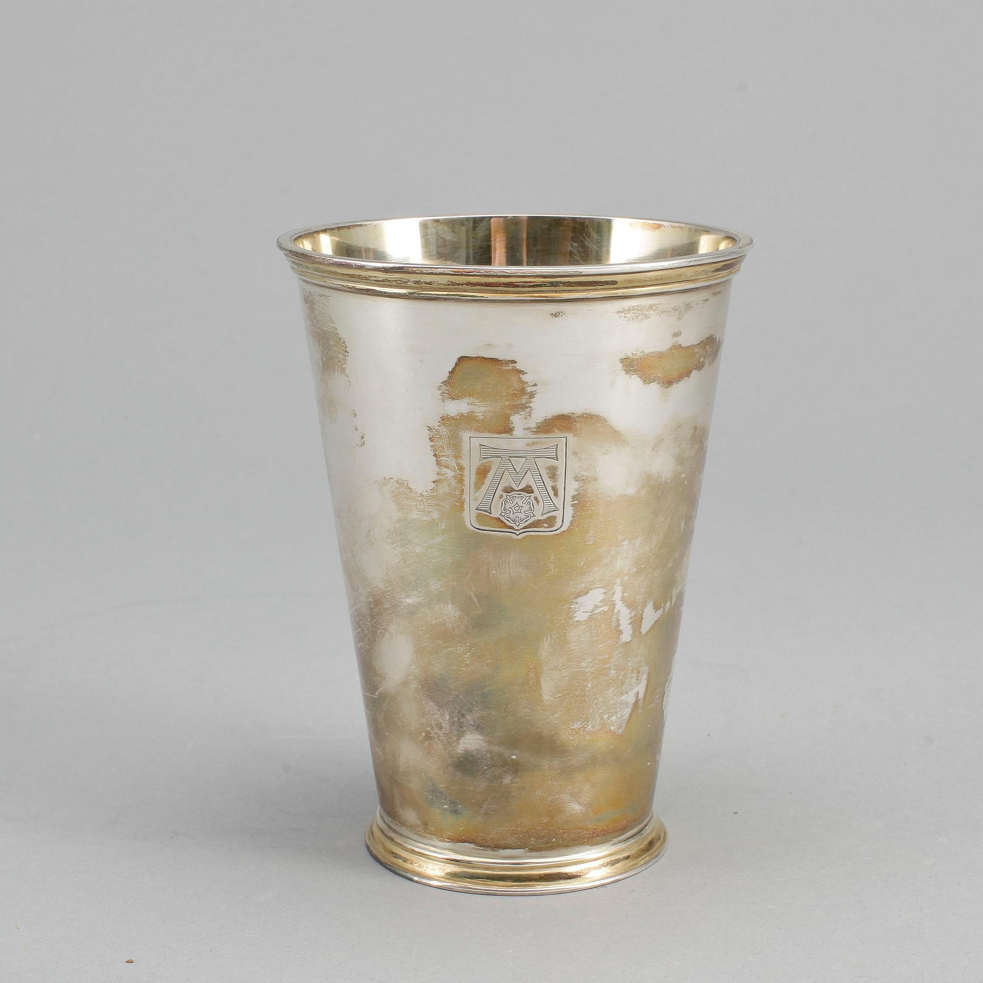 BÄGARE, silver, Georg Persson, Västerås 1962. Vikt 206 gram.