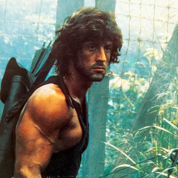 Filmaffisch Sylvester Stallone "Rambo First blood II" 1985.