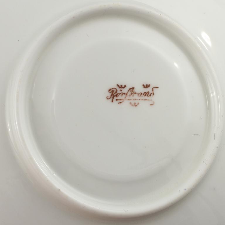 KAFFESERVIS, 12 delar, fältspatporslin, "Trollslända", Alf Wallander, Rörstrand, jugend, omkring 1910.