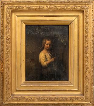 Unknown artist 19th century, Girl with braided hair.