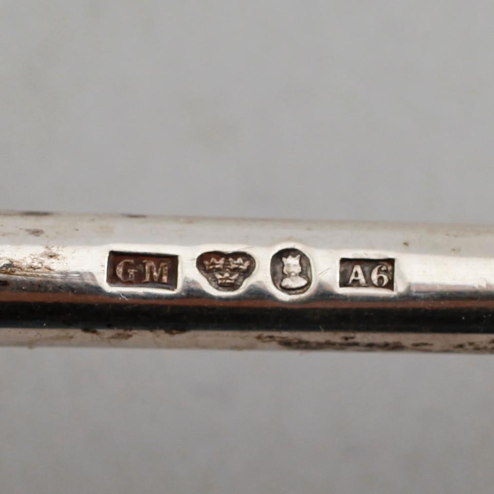 SOPPSLEV, silver, Gustaf Möllenborg, Stockholm 1879. Vikt ca 191 gram.