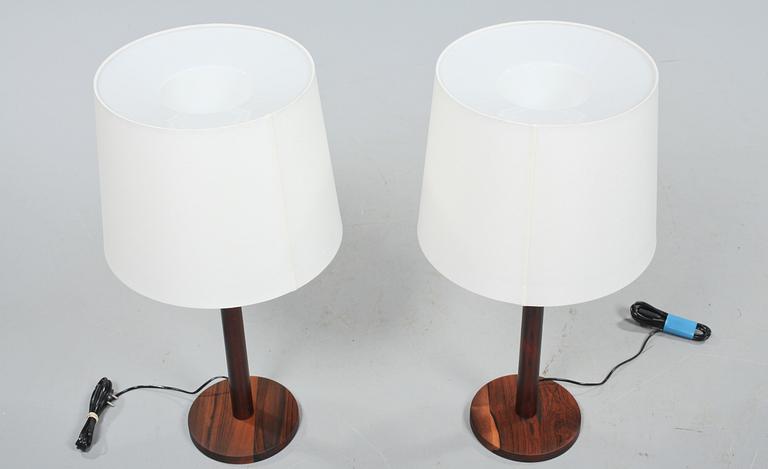 BORDSLAMPOR, ett par,  Uno och Östen Kristiansson, Luxus, 1960/70-tal.