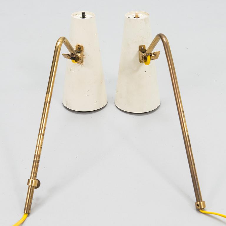 PAAVO TYNELL, Two mid-20th century '9459' wall lights for Taito.