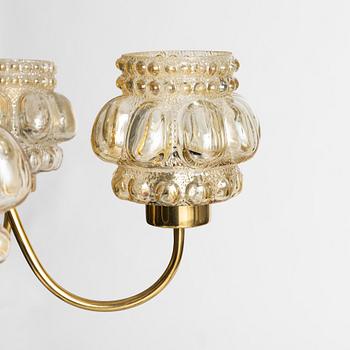 A ceiling lamp, Glashütte Limburg, second half of the 20th century.