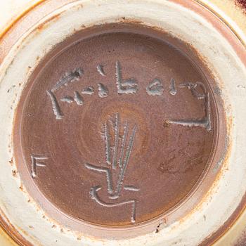 Berndt Friberg, a stoneware vase, Gustavsberg studio, signed and dated 1976.