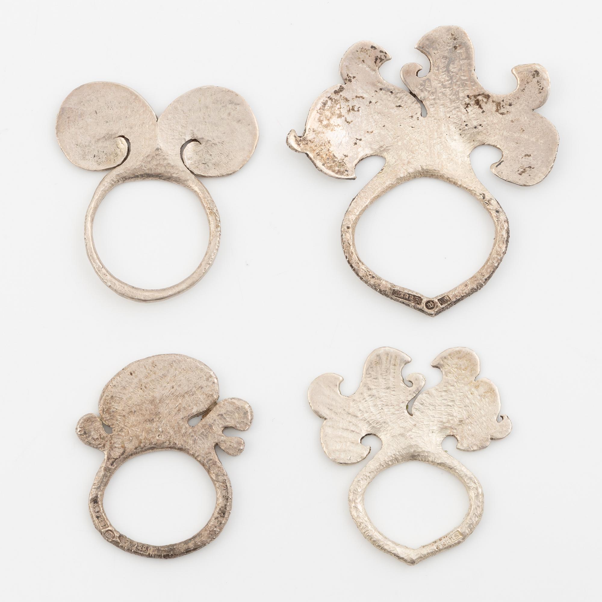 Fyra ringar, silver, PA Terrs Lundahl, Växjö bland annat 1967.