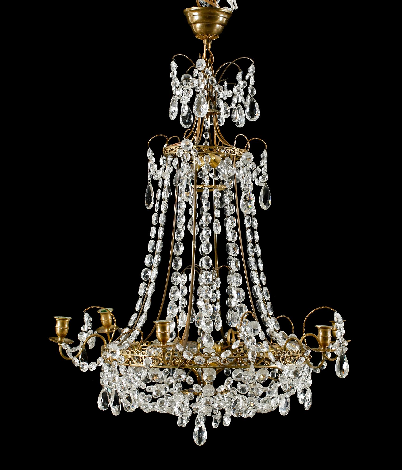 LJUSKRONA, Hagamodell, 1900-talets mitt. Höjd ca 85 cm.