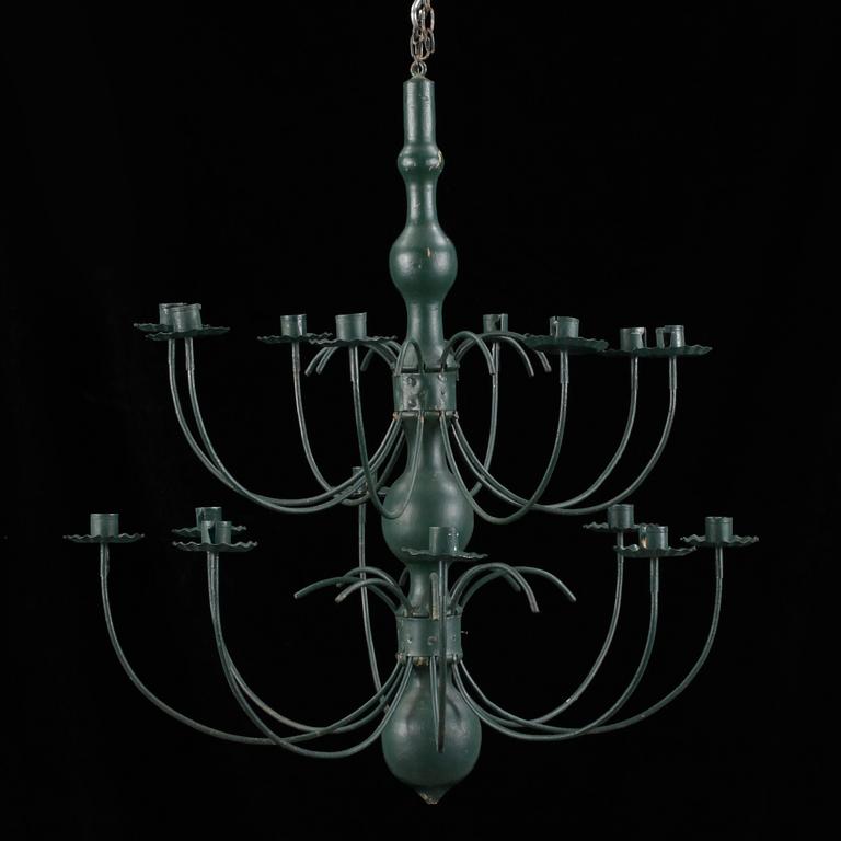 LJUSKRONA, trä/metall. 1900-tal.